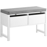 Sobuy - fsr88 - w banc de rangement avec coussin rembourré meuble bas entrée commode à chaussure banquette ... Sobuy - fsr88 - w banc de rangement avec coussin rembourré meuble bas entrée commode à chaussure banquette ...