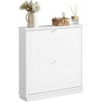 Meuble  chaussures, armoire de rangement avec 2 abattants, meuble d'entre compact et peu encombrant, ...