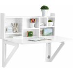 Sobuy - fwt07 - ii - w bureau table murale rabattable avec armoire murale int�gr�e, table cuisine pliable, ...