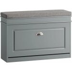 Meuble chaussure d?entr�e banc � chaussures avec rangement � abattant et coussin banc de rangement chaussures ...