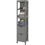 Sobuy - meuble colonne salle de bain meuble de rangement avec 4 Étagères et 2 tiroirs modulables petit ... Sobuy - meuble colonne salle de bain meuble de rangement avec 4 Étagères et 2 tiroirs modulables petit ...