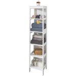 Sobuy - colonne salle de bain avec 6 Étagères, mdf laqué résistant à l'humidité, kit montage facile, ... Sobuy - colonne salle de bain avec 6 Étagères, mdf laqué résistant à l'humidité, kit montage facile, ...