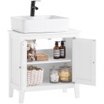 Sobuy - meuble sous - lavabo dessous de lavabo ou evier meuble de salle de bain vasque  2 tages et ...