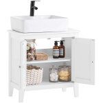 Sobuy - meuble sous - lavabo dessous de lavabo ou evier meuble de salle de bain vasque � 2 �tages et ...