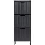 Sobuy ? meuble � chaussures 3 portes abattantes fsr177hsch ? bois mdf e1 ? dimensions l50 x p19 x h130 ...