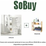 Sobuy - str10 - w meuble colonne de salle de bain armoire de rangement placard de rangement armoire sur ...