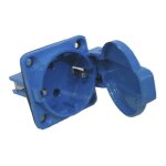 Socle encastré schuko 2p + t - bleu - 16a 230v - ip44 - pvc Socle encastré schuko 2p + t - bleu - 16a 230v - ip44 - pvc