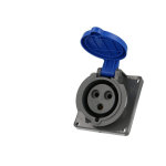 Socle femelle cee monophasé, 3 x 32a, incliné Socle femelle cee monophasé, 3 x 32a, incliné