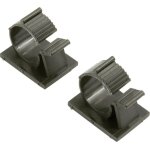 Socle de fixation autocollant 93013c1217 noir 10 pc(s)