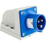 Socle de prise m�le cee 2p + t 16a �tanche ip44 ou ip67 - �tanche ip67 ou ip44 - ip44 - embase m�le inclin�e ...