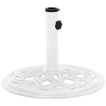 Socle de parasol blanc 44x44x31 cm fonte vidaxl