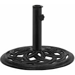 Socle de parasol noir 44x44x31 cm fonte
