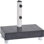 Socle de parasol noir 45x25x8 cm granite - vidaxl
