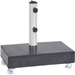 Socle de parasol noir 45x25x8 cm granite - vidaxl Socle de parasol noir 45x25x8 cm granite - vidaxl