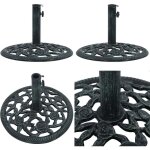 Socle de parasol vert 9 kg 40 cm fonte - base de parasol - bases de parasol - home & living - vert Socle de parasol vert 9 kg 40 cm fonte - base de parasol - bases de parasol - home & living - vert