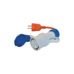 Adaptateur prise mle franaise et prise femelle ce17 - 2p + t 240v - s03266