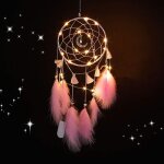 Soekavia - attrape - rêves à lumière led, attrape - rêves en plumes faits à la main, décorations de chambre ... Soekavia - attrape - rêves à lumière led, attrape - rêves en plumes faits à la main, décorations de chambre ...