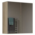 Hucoco - sofya - armoire de toilette murale 2 portes - meuble sdb avec miroir - dimensions 60x22x60 cm ...