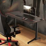 Soges - bureau de jeu ergonomique avec tapis de souris complet, porte - gobelet, crochet pour casque ... Soges - bureau de jeu ergonomique avec tapis de souris complet, porte - gobelet, crochet pour casque ...
