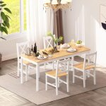 Soges ensemble de meubles de salle � manger avec 4 chaises en bois mdf design simple adapt� � la salle ...