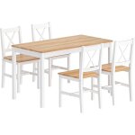 Soges ensemble de salle  manger 5 pices avec table  manger 108 x 65 x 73 cm et 4 chaises, rectangulaire, ...
