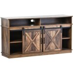 Soges grand meuble tv buffet avec 2 portes coulissantes classiques, �tag�res r�glables pour salon, salle ...
