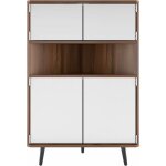 Soges meuble de rangement d'angle � 4 niveaux, meuble de rangement autoportant avec portes et �tag�re ...