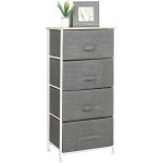 Soges meuble de rangement commode � 4 tiroirs en m�tal et tissu table de nuit table de chevet pour chambre ...