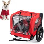 Soges remorque de vlo pour chien jusqu' 40 kg - pliable - en oxford 600d - maille respirante - avec ...