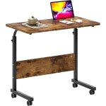 Soges - table pour ordinateur portable r�glable en hauteur, petite table d'appoint 8040 cm amovible avec ...