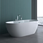 Doporro - sogood baignoire lot ovale 170cm blanc vicenza605 acrylique avec robinetterie 170x80x60 - ...