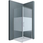 Doporro cabine de douche en angle 80x100x195 montage r�versible paroi de douche en verre transparant ...