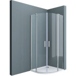 Doporro cabine de douche avec bac � douche pare - douche douche en quart de cercle montage r�versible ...