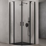 Sogood - doporro cabine de douche noir pare - douche douche en quart de cercle montage rversible 90x90x195 ...