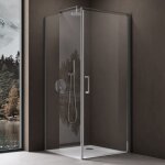 Doporro cabine de douche paroi de douche design ravenna36k 100x80x190cm montage r�versible en verre transparen ...