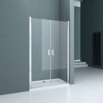 Doporro double porte de douche transparent 80  l'italienne autolevante pivotante 80x195cm montage rversible ...