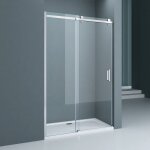 Doporro porte de douche transparent pour niche 155cm paroi de douche avec porte coulissante teramo4 en ...