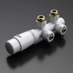 Doporro robinet de radiateur thermostatique blanc contr�leur de chauffage connexion centrale 187mm