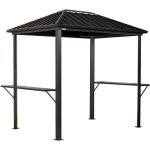 Sojag pavillon de barbecue en m�tal dakota anthracite