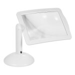 Loupe de lecture 3x mains libres, 2 led, murale et lampe de bureau
