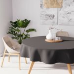 Nappe anti - tches ronde 180 cm alix anthracite, par soleil d'ocre