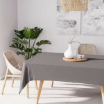 Nappe anti - t�ches rectangle 140x240 cm alix gris, par soleil d'ocre