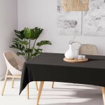 Nappe anti - t�ches rectangle 140x200 cm alix noir, par soleil d'ocre