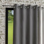 Soleil d ocre - rideau  oeillets en microfibre lave 135x250 cm boheme gris, par soleil d'ocre