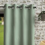 Soleil d ocre - rideau  oeillets en microfibre lave 135x180 cm boheme vert eau, par soleil d'ocre