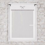 Brise bise brod� en coton 60x90 cm emilie blanc, par soleil d'ocre