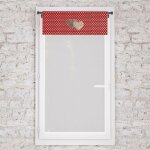 Brise bise pur coton 60x120 cm love rouge, par soleil d'ocre