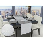 Chemin de table bella blanc, par soleil d'ocre