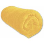 Couverture polaire 180x220 cm microfibre jaune, par soleil d'ocre