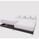 Soleil d ocre - drap housse tpr en coton 57 fils 2x80x200 cm uni blanc, par soleil d'ocre